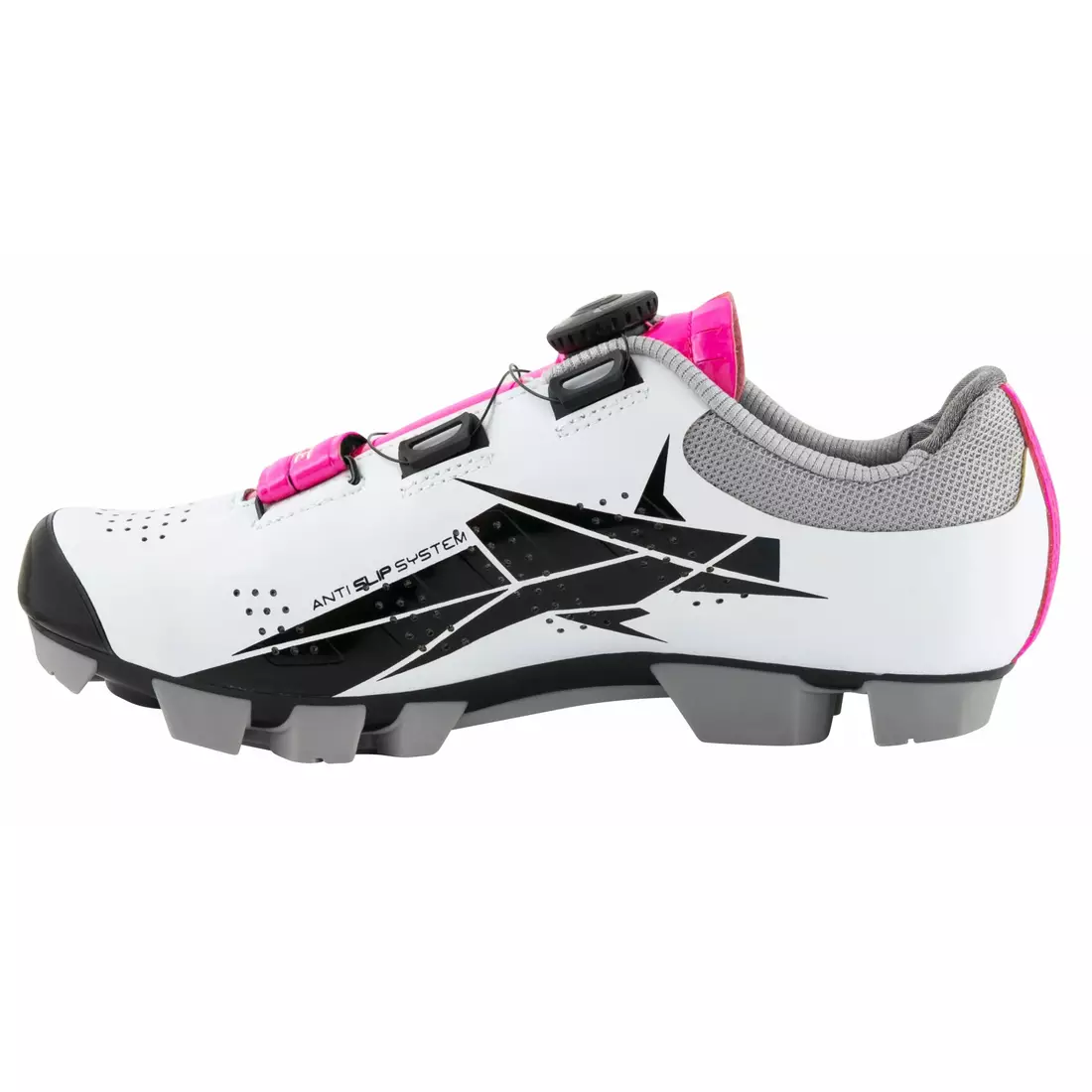 FORCE MTB CRYSTAL women bicycle shoes, white-pink 9407238