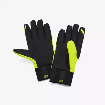 100% bicycle gloves hydromatic neon yellow STO-10011-004-12