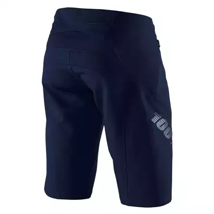 100% men's cycling shorts airmatic navy blue STO-42317-015-30