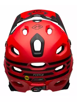 BELL SUPER DH MIPS SPHERICAL full face bicycle helmet, fasthouse matte gloss red black