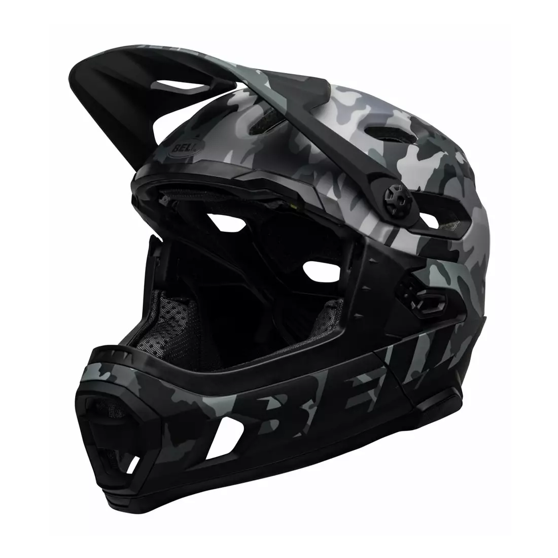 BELL SUPER DH MIPS SPHERICAL full face bicycle helmet, matte gloss black camo