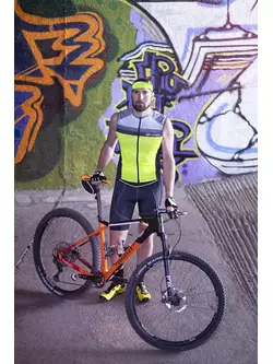 FORCE ACCELER men's cycling jersey tank top black-fluor yellow 900081