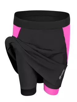 FORCE DAISY Cycling skirt and shorts, black and pink 900243