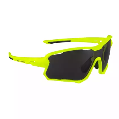 FORCE EDIE bicycle / sports sunglasses fluo yellow 910815