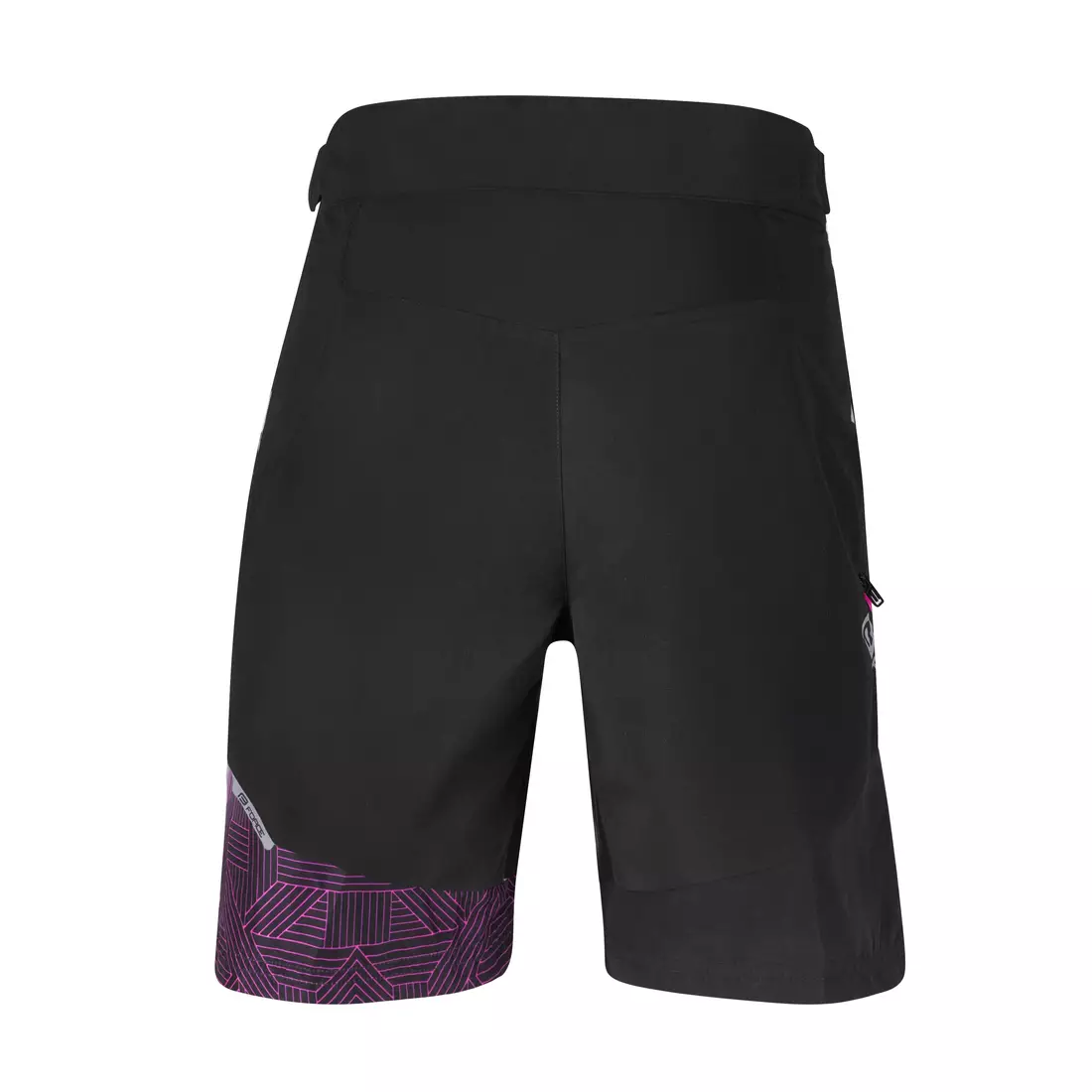 FORCE STORM Women's MTB cycling shorts 2in1 black-pink 900241