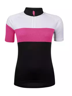 FORCE VIEW LADY Women's MTB cycling jersey black-white-pink 9001326