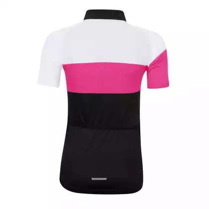 FORCE VIEW LADY Women's MTB cycling jersey black-white-pink 9001326