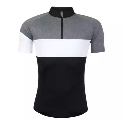 FORCE VIEW men's MTB cycling jersey black, gray and white 9001011