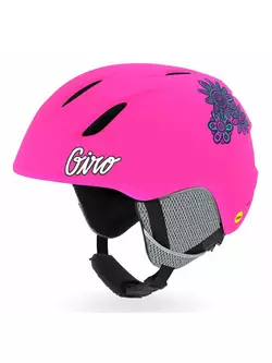 GIRO children's ski/snowboard winter helmet launch mips matte bright pink GR-7104876