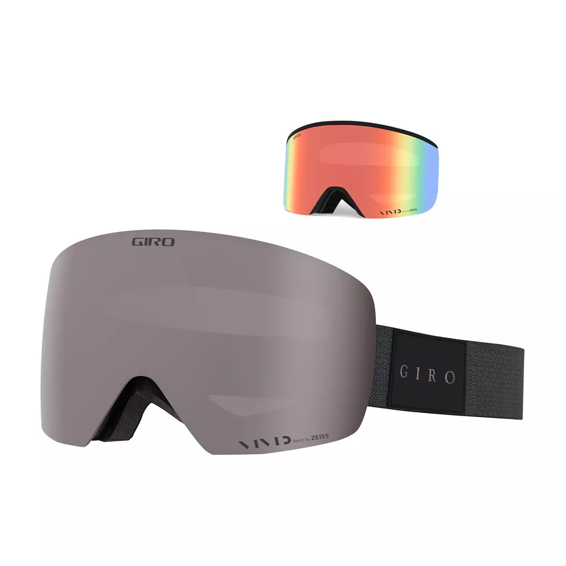 GIRO winter ski/snowboard goggles contour black mono (VIVID-Carl Zeiss ONYX 14% S3 + VIVID-Carl Zeiss INFRARED 58% S1) GR-7119480