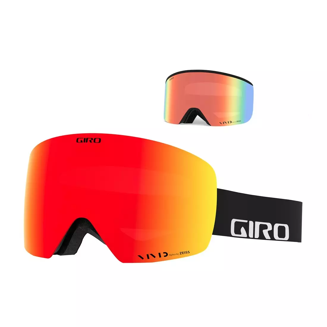 GIRO winter ski/snowboard goggles contour black wordmark (VIVID-Carl Zeiss VIVID EMBER 36% S2 + VIVID-Carl Zeiss INFRARED 58% S1) GR-7119482