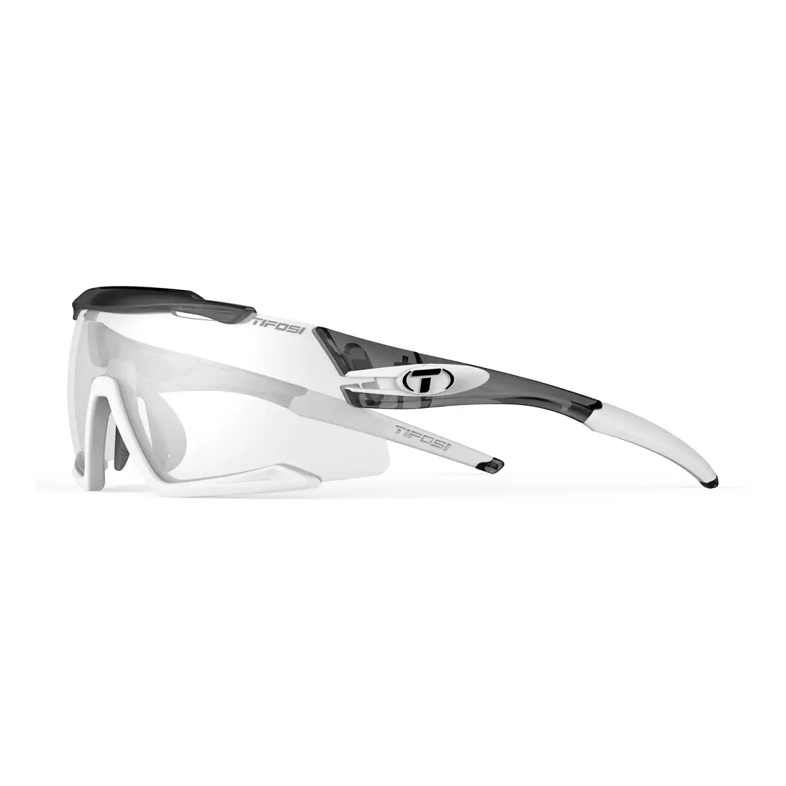 TIFOSI photochromic sports glasses aethon fototec crystal smoke/white (Light Night photochrome 75,9%-27,7%) TFI-1580302831