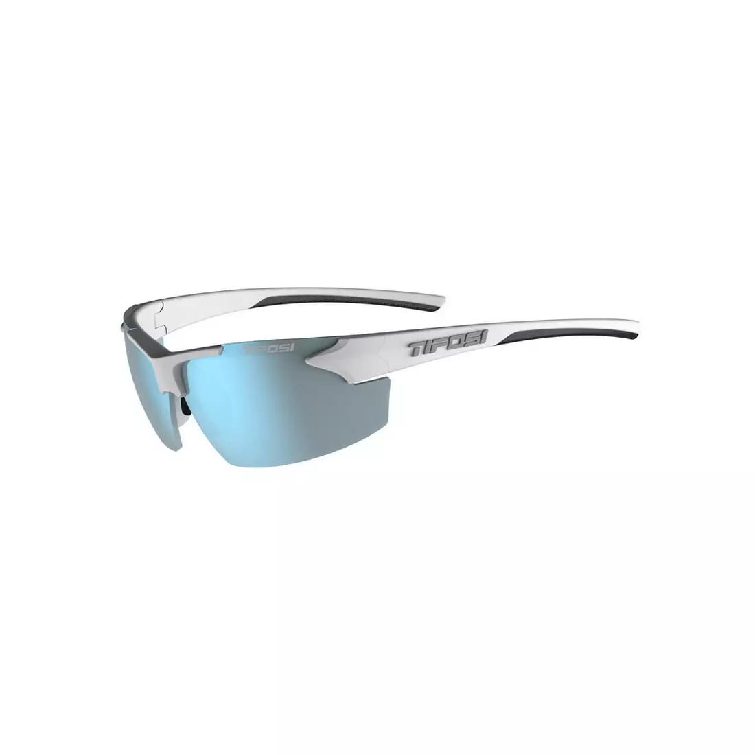 TIFOSI sports glasses track white/black (Smoke Bright Blue 11,2%) TFI-1550401481