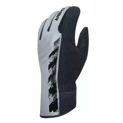 CHIBA PRO SAFETY transitional reflective bicycle gloves, black 31519 
