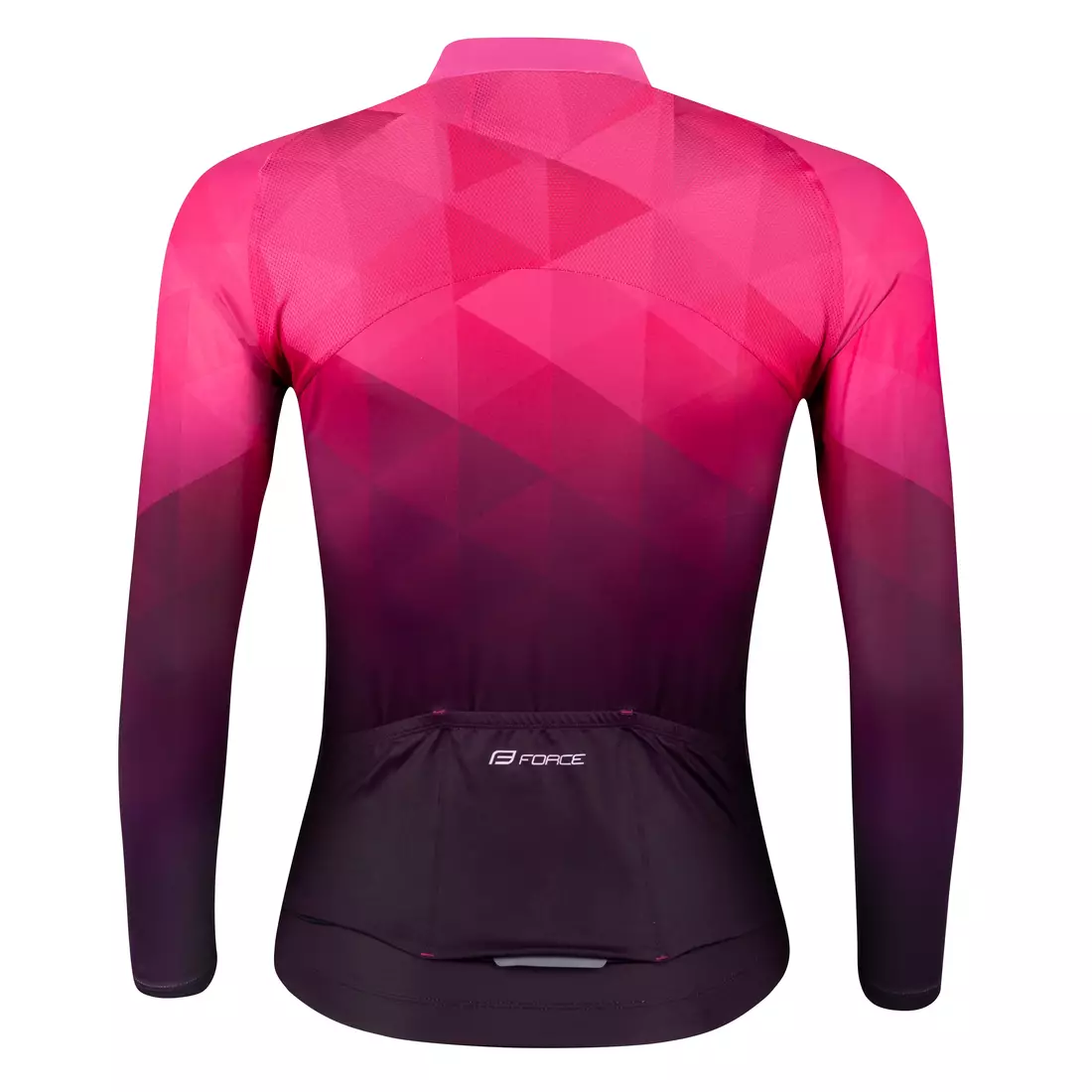 FORCE GEM Women's long-sleeved cycling jersey pink 9001437