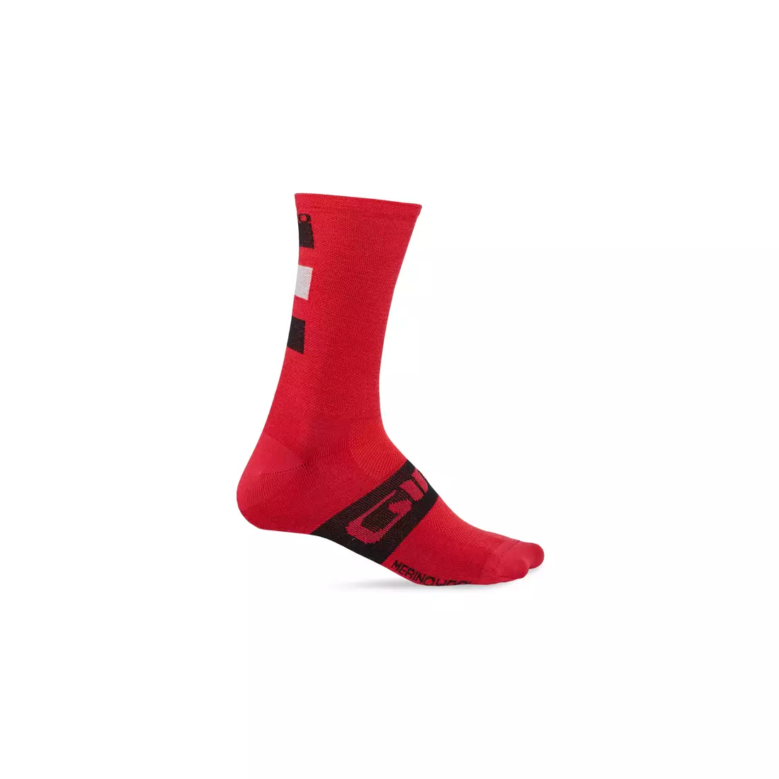 GIRO cycling socks seasonal merino wool dark red black grey GR-7085813