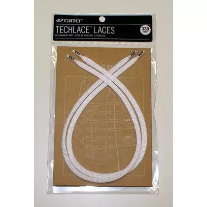 GIRO laces for cycling shoes TECHLACE LACES white GR-7093434