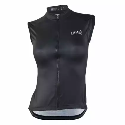 KAYMAQ SLEEVELESS women's sleeveless cycling t-shirt 01.218, black