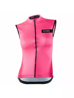 KAYMAQ SLEEVELESS women's sleeveless cycling t-shirt 01.218, pink