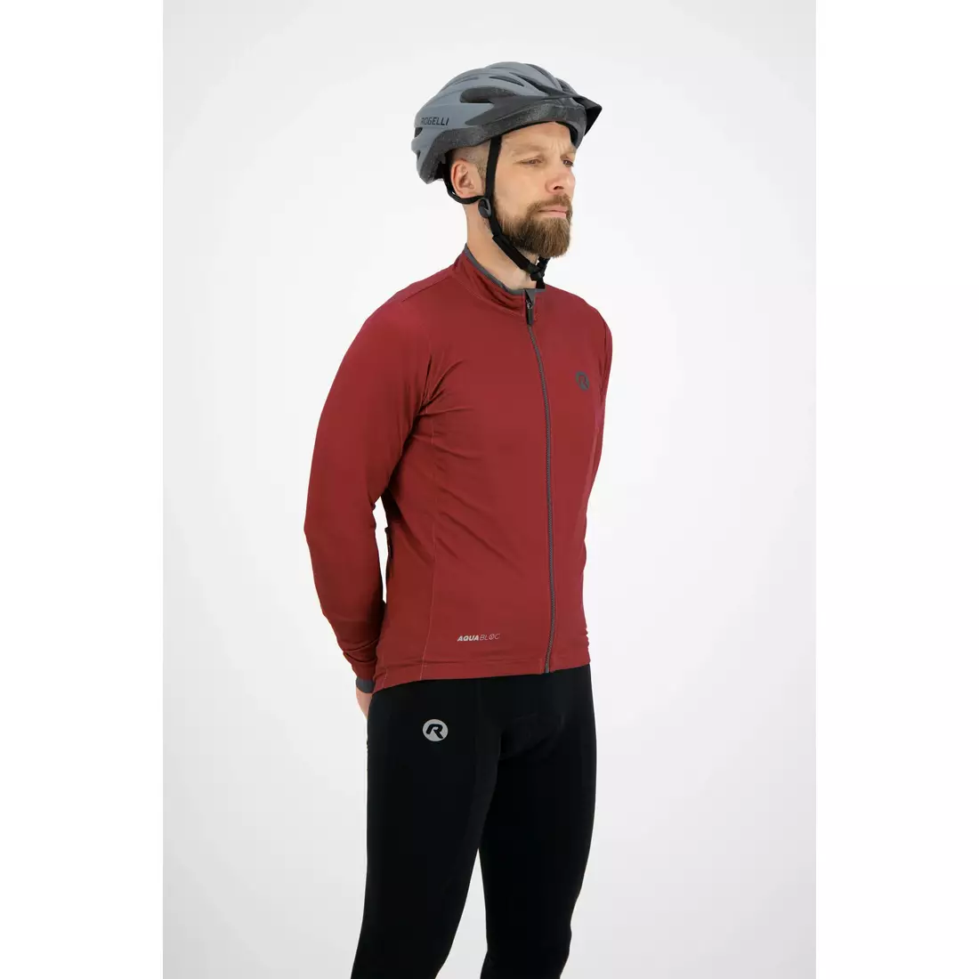 ROGELLI ESSENTIAL men's insulated bicycle jacket impregnated, bricklayer