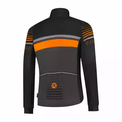 ROGELLI HERO men's transition softshell bicycle jacket, black orange