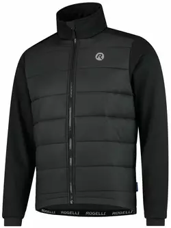 ROGELLI WADDED men's quilted winter bicycle jacket, black