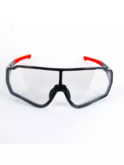 Rockbros 10161 bicycle / sports glasses with photochrome black-red