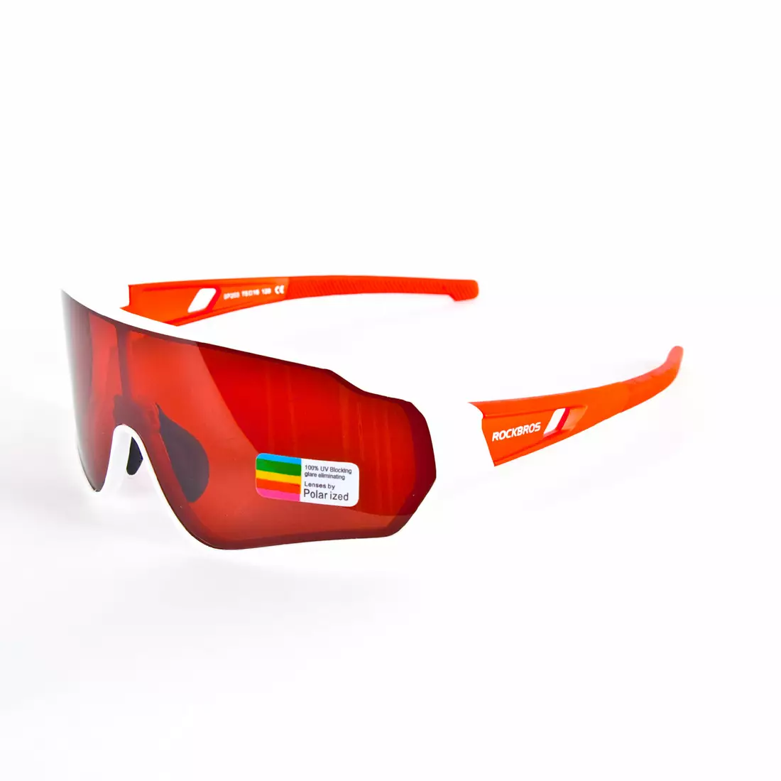 Rockbros 10162 bicycle sports glasses with polarized white-red