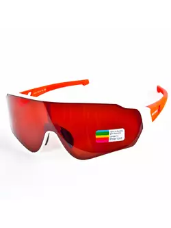 Rockbros 10162 bicycle sports glasses with polarized white-red