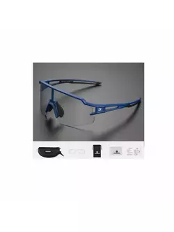 Rockbros 10174 bicycle / sports glasses with photochrome blue