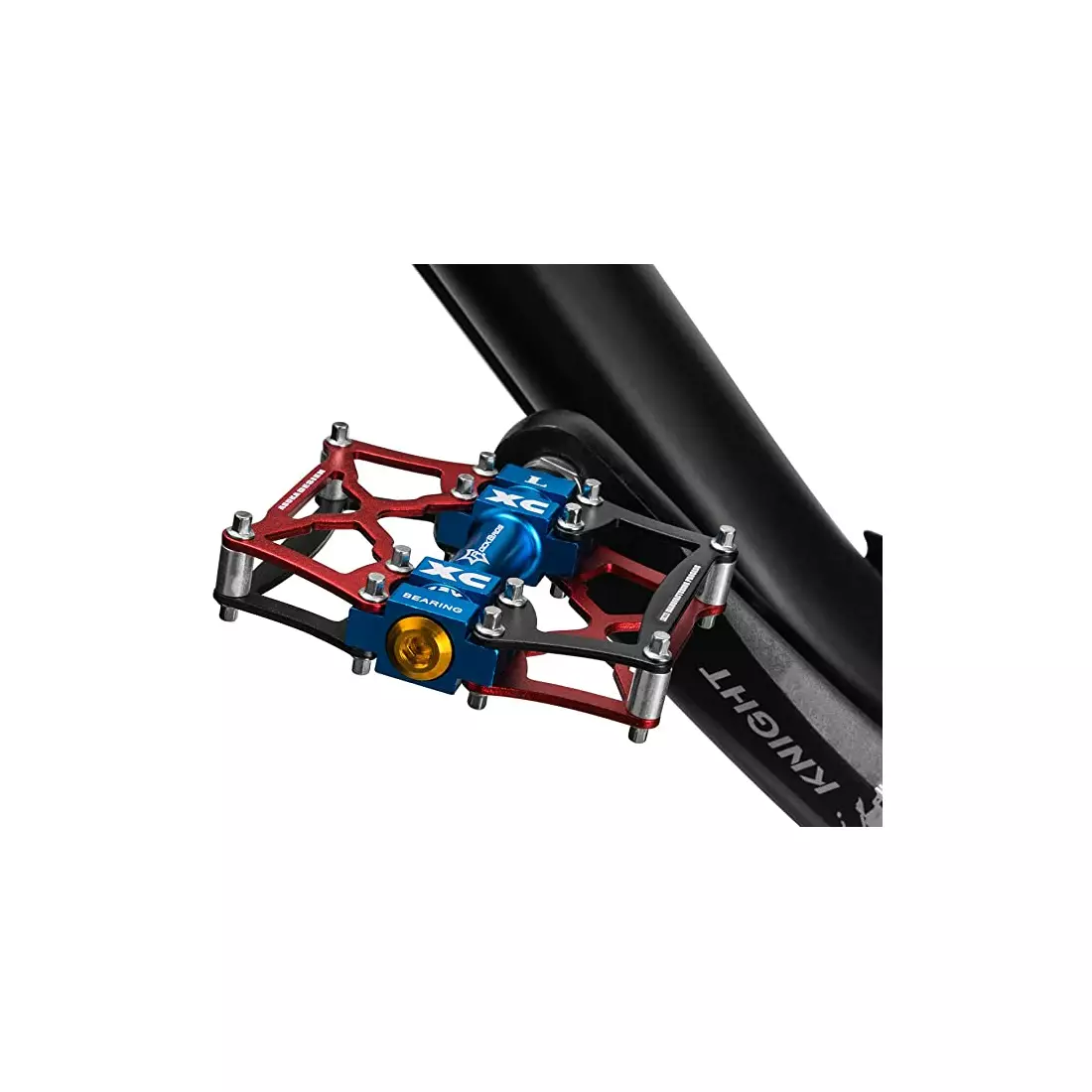 Rockbros aluminium platform pedals, red JT201612VR