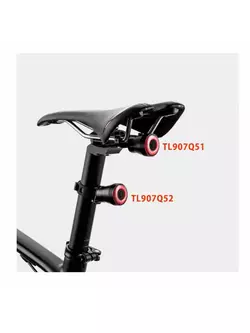 Rockbros rear bicycle light 60 lum LED USB for saddle / seatpost TL907Q50