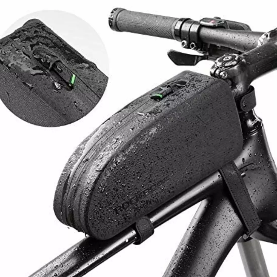 Rockbros waterproof bicycle frame bag 1,0l, black AS-019