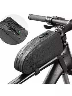 Rockbros waterproof bicycle frame bag 1,0l, black AS-019
