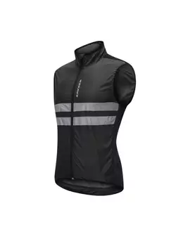 WOSAWE lightweight bicycle vest, black mesh BL205