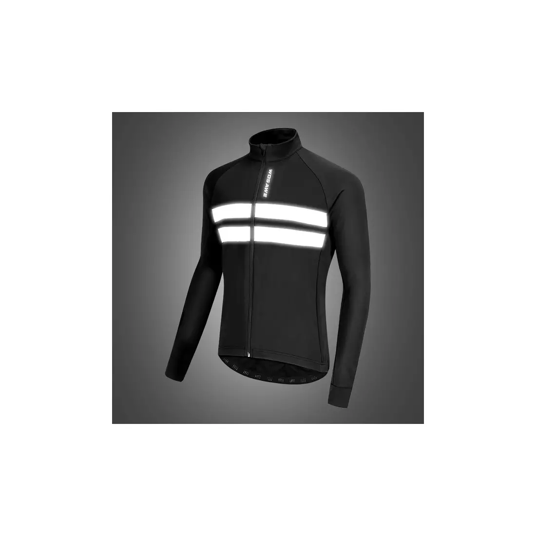 WOSAWE men's bicycle jacket Softshell slightly insulated, black BL231 