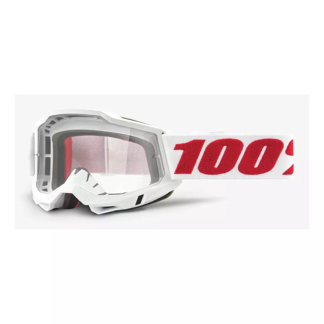 100% bicycle goggles ACCURI 2 (transparent Anti-Fog glass, LT 88%-92%) denver STO-50221-101-10