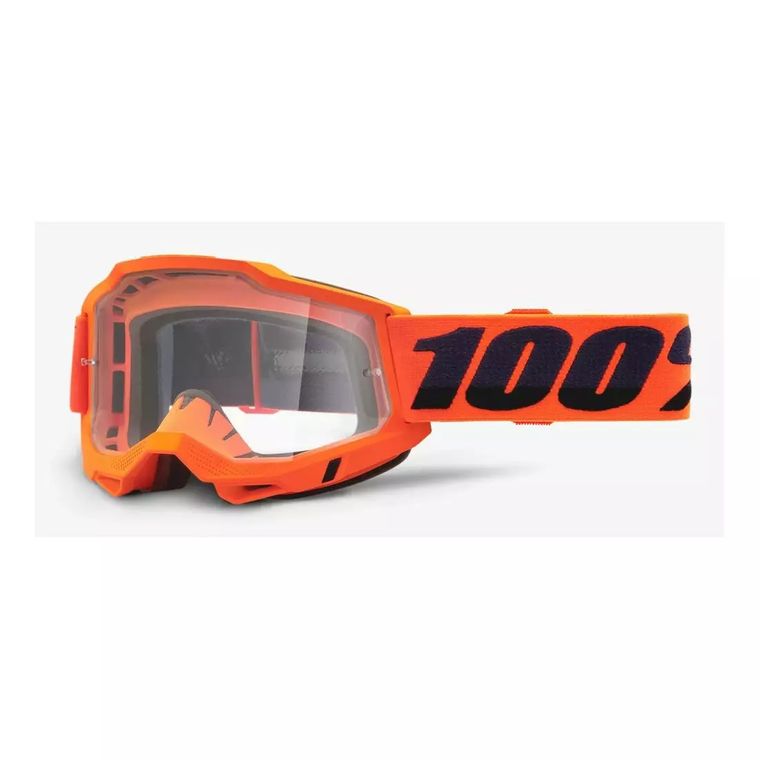 100% bicycle goggles ACCURI 2 (transparent Anti-Fog glass, LT 88%-92%) orange STO-50221-101-05