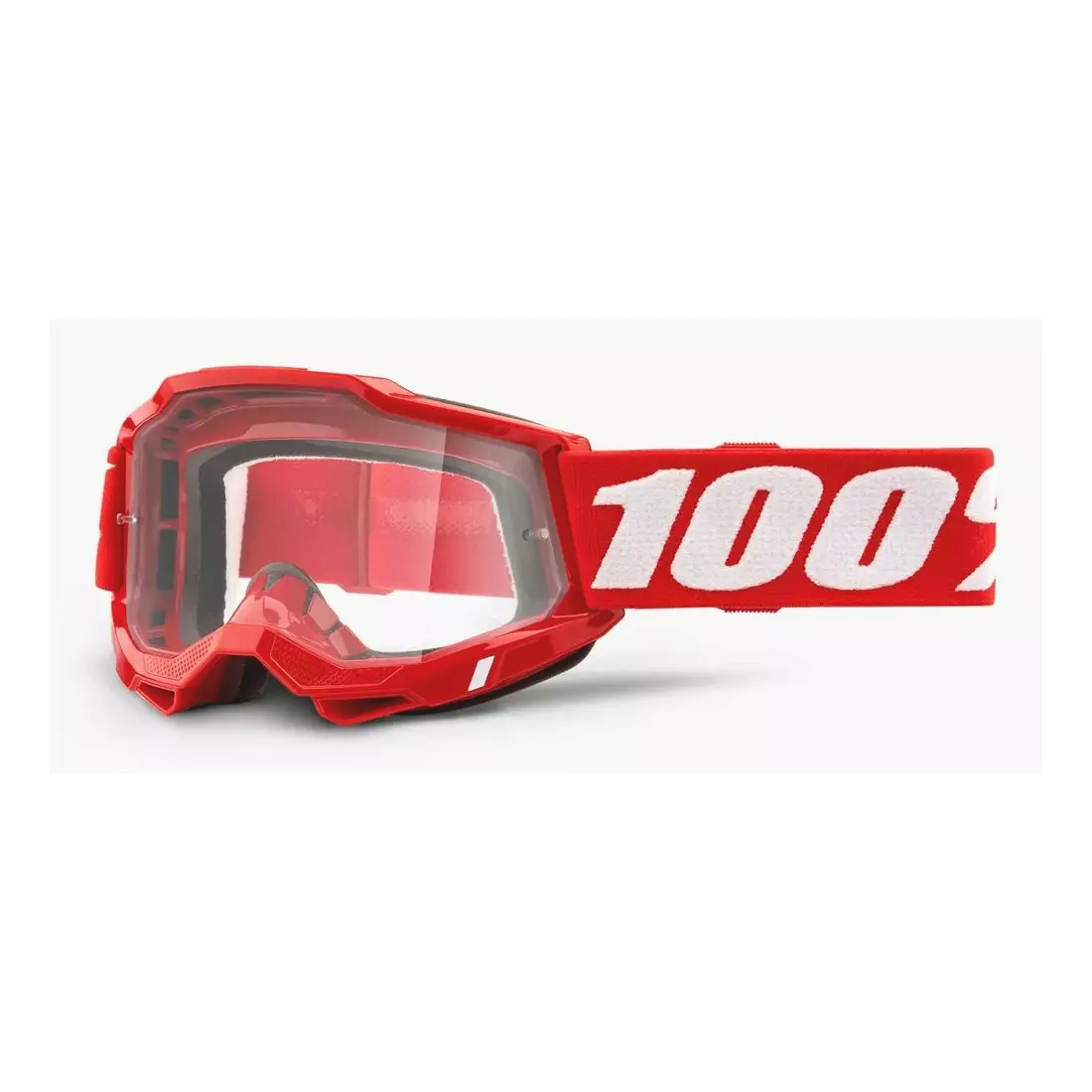 100% bicycle goggles ACCURI 2 (transparent Anti-Fog glass, LT 88%-92%) red STO-50221-101-03