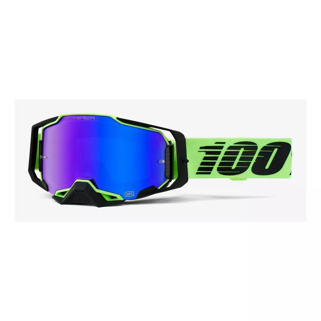 100% bicycle goggles ARMEGA (blue mirror glass HiPER Anti-Fog, LT 53%+/-5%) uruma STO-50721-407-01
