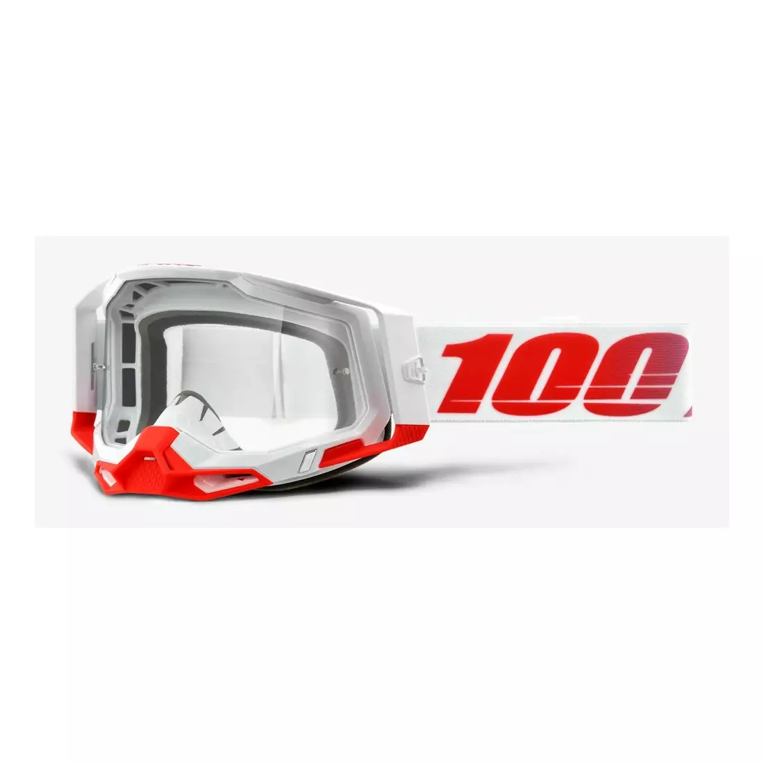 100% bicycle goggles RACECRAFT 2 (transparent Anti-Fog glass, LT 88%-92% + 10 skidding) st-kith STO-50121-101-14