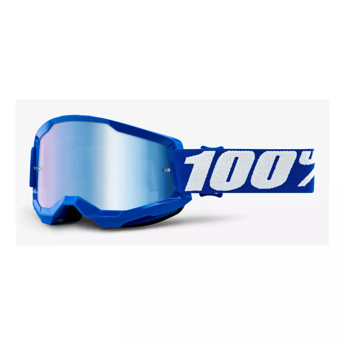 100% bicycle goggles STRATA 2 (blue mirror Anti-Fog glass, LT 25%+/-5%) blue STO-50421-250-02