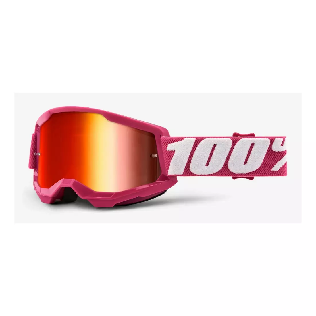 100% bicycle goggles STRATA 2 (red mirror Anti-Fog glass, LT 38%+/-5%) fletcher STO-50421-251-06
