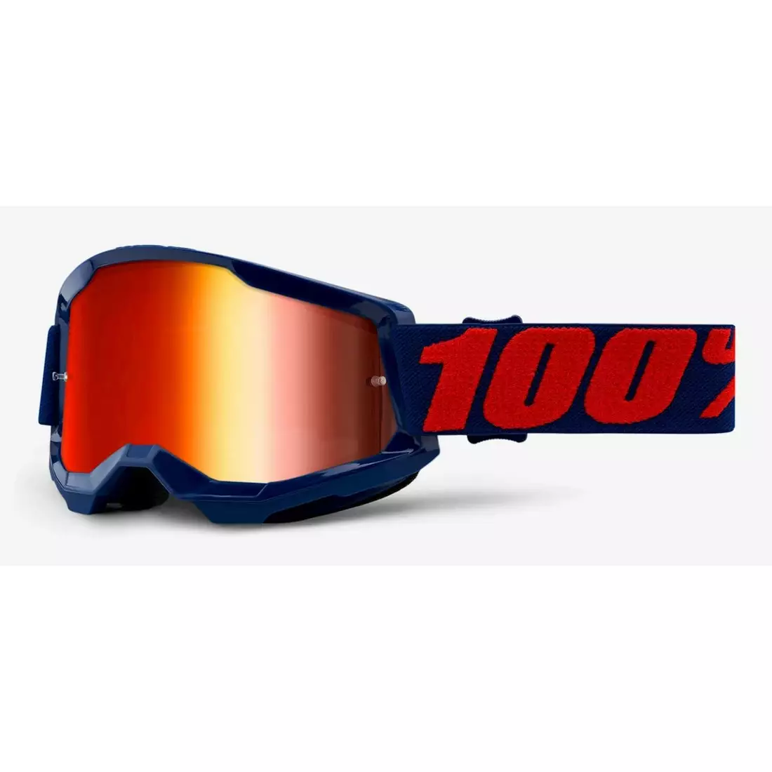 100% bicycle goggles STRATA 2 (red mirror Anti-Fog glass, LT 38%+/-5%) masego STO-50421-251-09