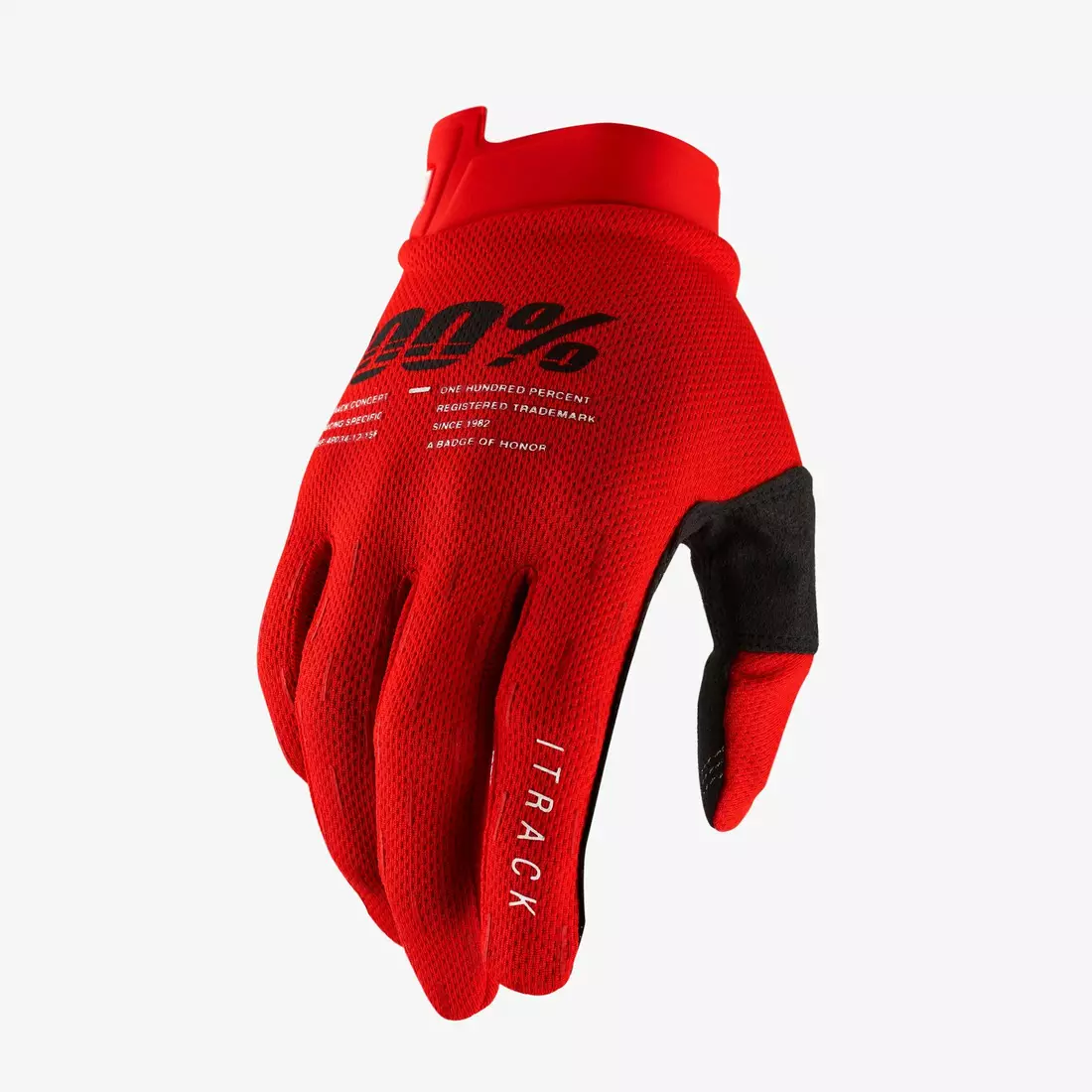 100% men's cycling gloves ITRACK red STO-10015-003-12