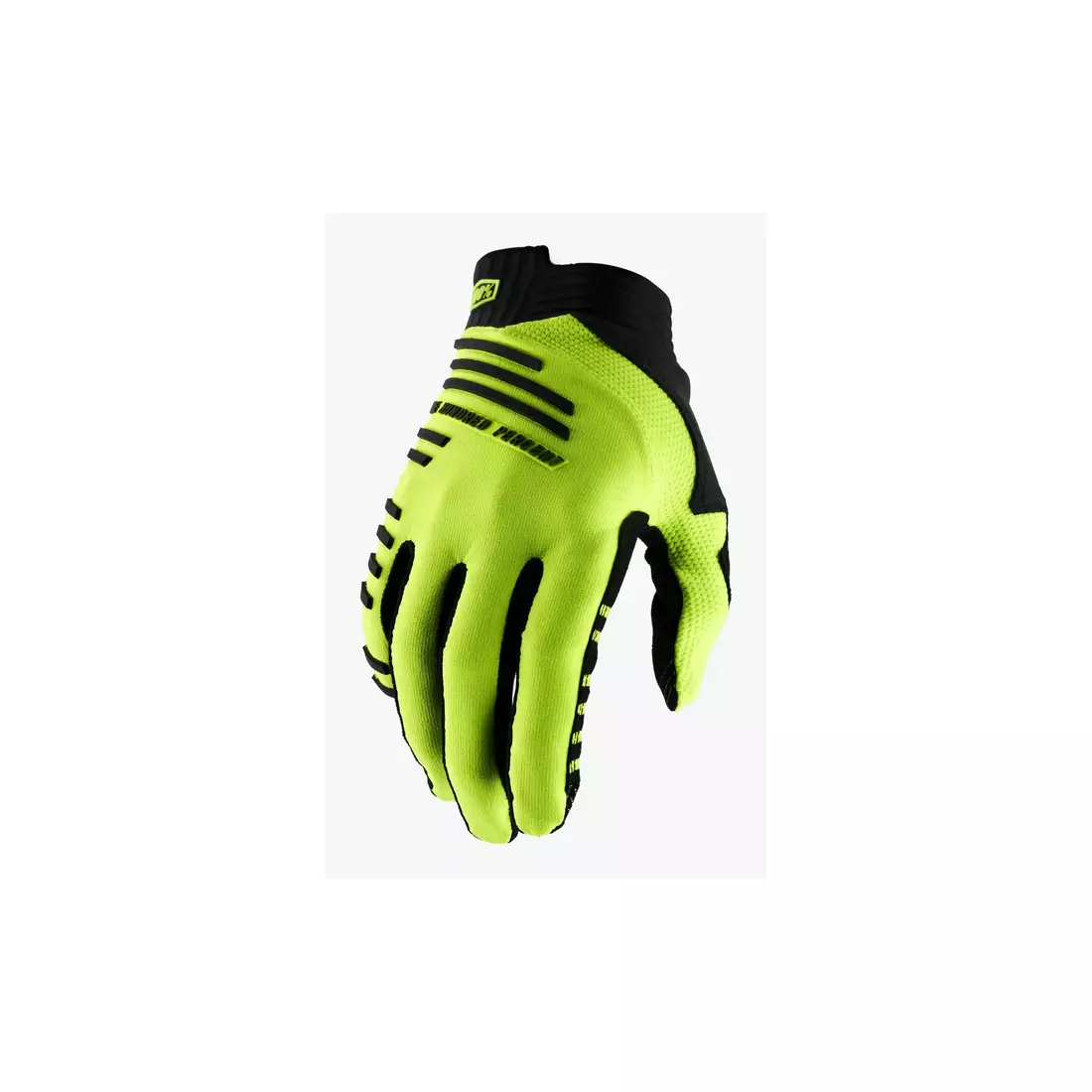 100% men's cycling gloves R-CORE fluo yellow STO-10017-004-12
