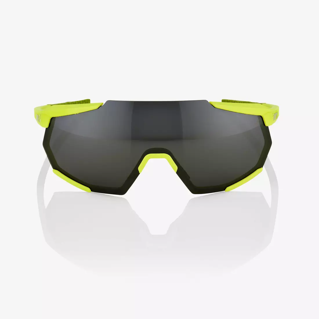 100% sports glasses RACETRAP (black mirror lenses, LT 11% + clear lenses, LT 93%) soft tact banana STO-61037-004-61