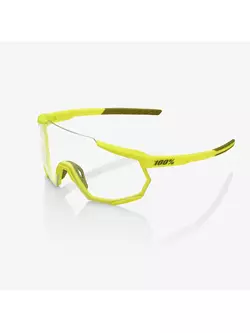 100% sports glasses RACETRAP (black mirror lenses, LT 11% + clear lenses, LT 93%) soft tact banana STO-61037-004-61