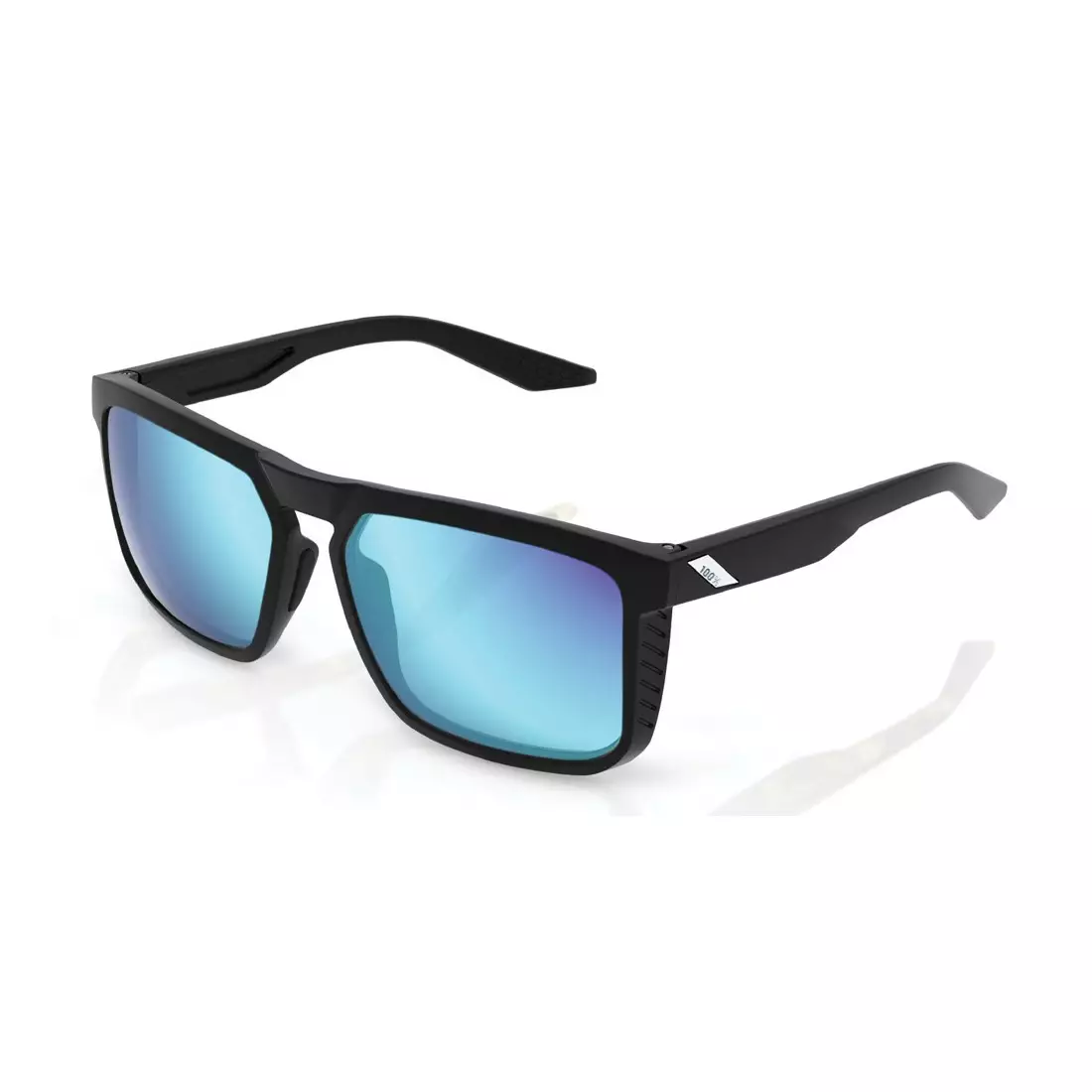 100% sports glasses RENSHAW (blue multilayer mirror glass, LT 15%) matte black STO-61038-019-75