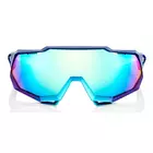 100% sports glasses SPEEDCRAFT (blue multilayer mirror, LT 12% + clear glass, LT 93%) matte metallic into the fade STO-61023-390-69